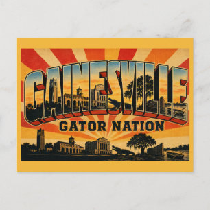 Carte Postale Gainesville Floride Nation Gator Voyage Vintage