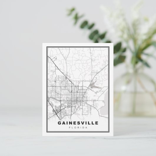 Carte Postale Gainesville Map (Debout devant)