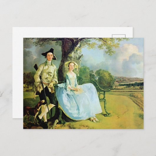 Carte Postale Gainsborough, Mr. and Mrs. Andrews, (Devant / Derrière)