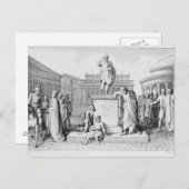 Carte Postale Gaius Gracchus pleurant devant la statue de son pè (Devant / Derrière)