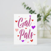 Carte Postale Gal Pals Joyeux Galentines Jour Valentines Amour (Debout devant)