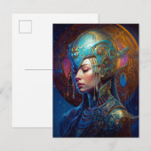 Carte Postale Galactique Queen Science Fiction Imaginaire Art (Devant / Derrière)