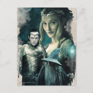 Carte Postale Galadriel, ELROND™, & Gandalf Graphic