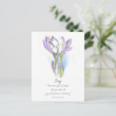 Carte Postale Galates Fruit de l'Esprit Joie Écriture Crocus (Debout devant)