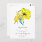 Carte Postale Galatians Fruit of the Spirit Scripture Hibiscus (Devant / Derrière)