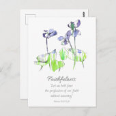 Carte Postale Galatians Fruit of the Spirit Scripture Violets (Devant / Derrière)