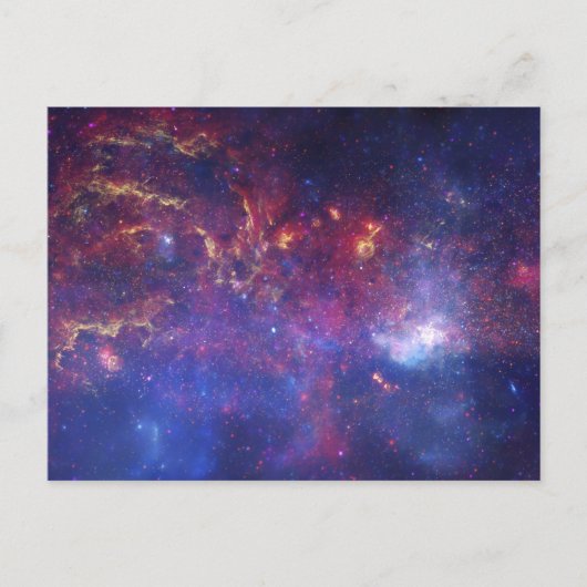 Carte Postale Galaxie brillante dans l'espace (Devant)