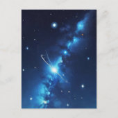 Carte Postale Galaxie céleste bleue des étoiles (Devant)