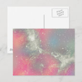 Carte Postale Galaxie de pastel de nébuleuse de Starbabe (Devant / Derrière)