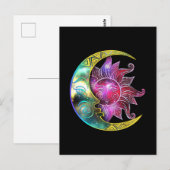 Carte Postale Galaxie Spirituelle Sun Moon (Devant / Derrière)