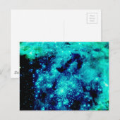 Carte Postale Galaxie turquoise (Devant / Derrière)