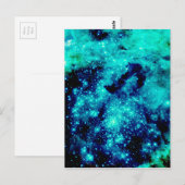Carte Postale Galaxie turquoise (Devant / Derrière)