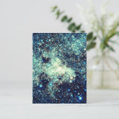 Carte Postale Galaxie turquoise Lactée (Debout devant)