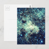 Carte Postale Galaxie turquoise Lactée (Devant / Derrière)