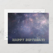 Carte Postale Galaxie violette avec étoiles (Devant / Derrière)