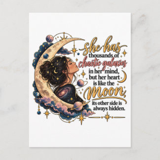 Carte Postale Galaxies chaotiques dans son esprit Lune céleste