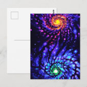 Carte Postale Galaxies colorées (Devant / Derrière)