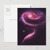 Carte Postale Galaxies Rose Pâle (Devant / Derrière)