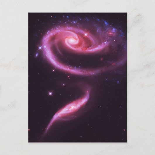 Carte Postale Galaxies Rose Pâle (Devant)
