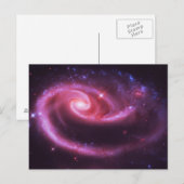 Carte Postale Galaxies Rose Pâle (Devant / Derrière)