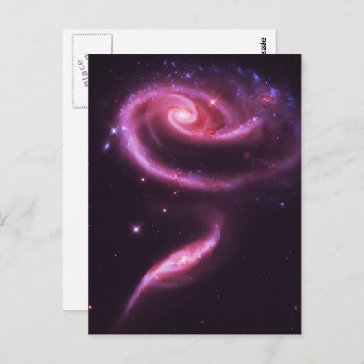 Carte Postale Galaxies roses (Devant / Derrière)