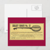 Carte postale Galaxy Banjo (Devant / Derrière)