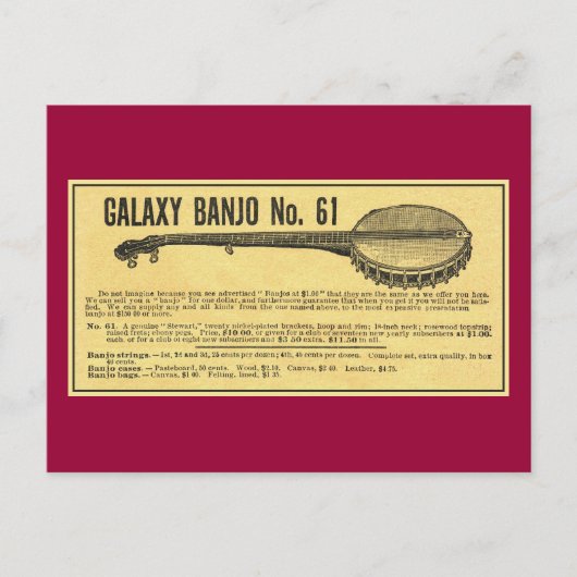 Carte postale Galaxy Banjo (Devant)