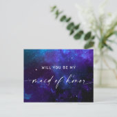 Carte Postale Galaxy Maid of Honor Ask. Celestial Space Proposal (Debout devant)