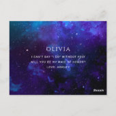 Carte Postale Galaxy Maid of Honor Ask. Celestial Space Proposal (Dos)