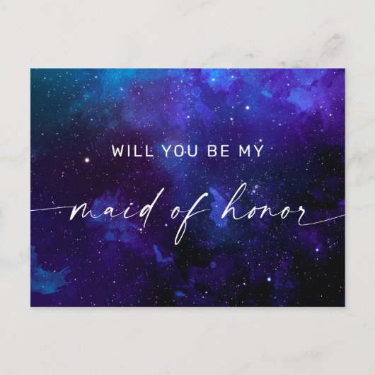 Carte Postale Galaxy Maid of Honor Ask. Celestial Space Proposal (Devant)