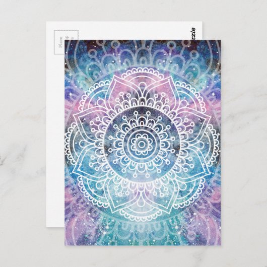 Carte Postale Galaxy Mandala (Devant / Derrière)