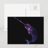 Carte Postale Galaxy Print Narwhal (Devant / Derrière)