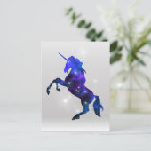 Carte Postale Galaxy rose belle licorne brillant image (Debout devant)