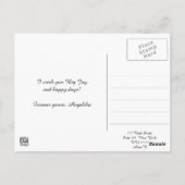 Carte Postale Galaxy rose belle licorne brillant image (Dos)