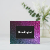 Carte Postale Galaxy Sparkle Glam Chic Mariage moderne Parties s (Debout devant)