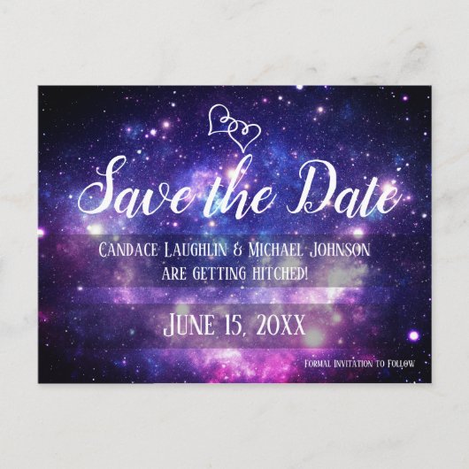 Carte Postale Galaxy Starry Night Space Wedding Enregistrer la d (Devant)