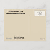 Carte Postale Galena, Illinois, États-Unis (Dos)