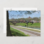 Carte Postale Galena, Illinois Keepsaké Memorabilia (Devant / Derrière)