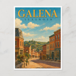 Carte Postale Galena Illinois Main Street GeoSaga