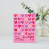 Carte Postale Galentines Day Best Friends Hearts Illustration (Debout devant)