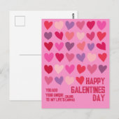 Carte Postale Galentines Day Best Friends Hearts Illustration (Devant / Derrière)