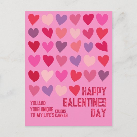 Carte Postale Galentines Day Best Friends Hearts Illustration (Devant)
