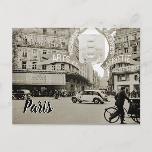 Carte Postale Galeries Lafayette Paris Haussmann 1940 Photograph (Devant)