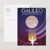 Carte Postale Galileo - Exploration du système de Jupiter (Devant / Derrière)