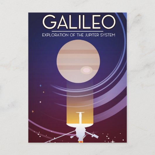 Carte Postale Galileo - Exploration du système Jupiter (Devant)
