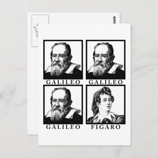 Carte Postale Galileo Figaro BW (Devant / Derrière)