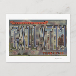 Carte Postale Gallatin, Tennessee - Scènes de grandes lettres