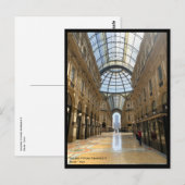 Carte Postale Galleria Vittorio Emanuele arcade - Milan, Italie (Devant / Derrière)