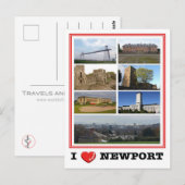 Carte Postale Galles - Newport - I Love - (Devant / Derrière)