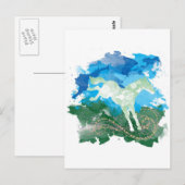 Carte Postale Galloping conception de cheval (Devant / Derrière)